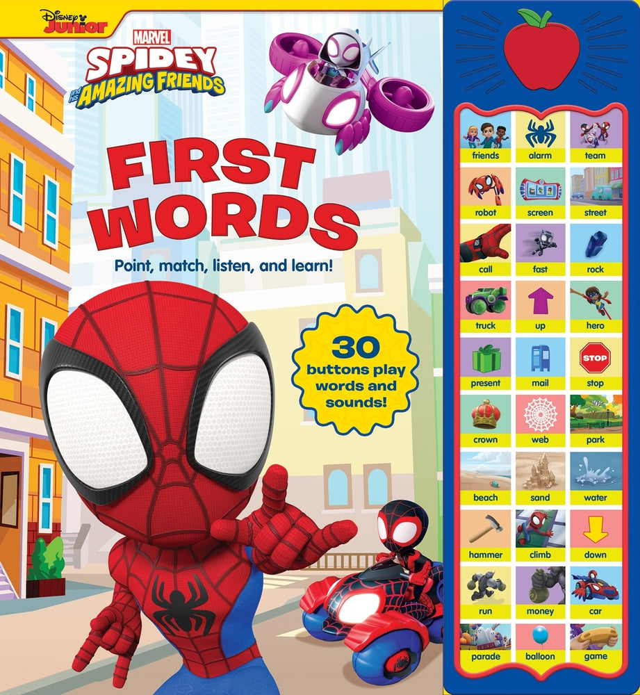 Book cover for Disney Junior Marvel Spidey and His Amazing Friends: First Words Sound Book [With Battery]