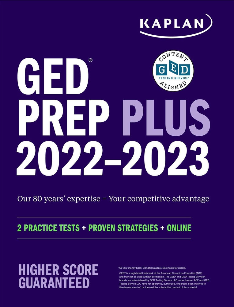 Book cover for GED Test Prep Plus 2022-2023: Includes 2 Full Length Practice Tests, 1000+ Practice Questions, and 60 Online Videos