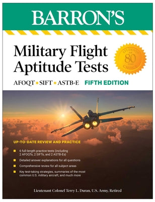 Book cover for Military Flight Aptitude Tests, Fifth Edition: 6 Practice Tests + Comprehensive Review