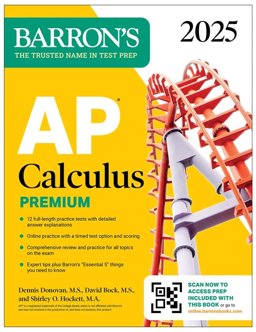Book cover for AP Calculus Premium, 2025: Prep Book with 12 Practice Tests + Comprehensive Review + Online Practice