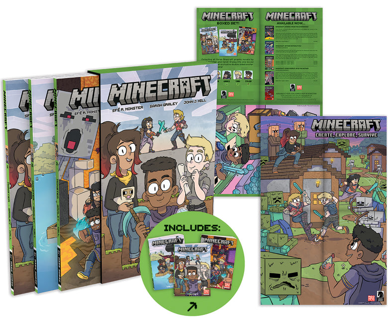 Book cover for Minecraft Boxed Set (Graphic Novels)