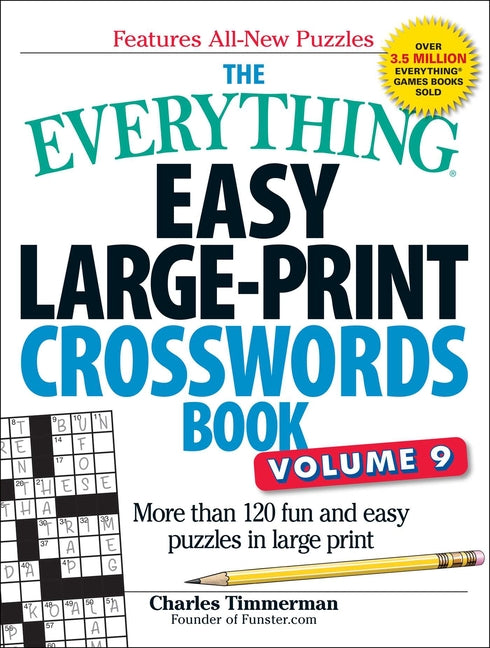 Book cover for Everything Easy Large-Print Crosswords Book, Volume 9: More Than 120 Fun and Easy Puzzles in Large Print
