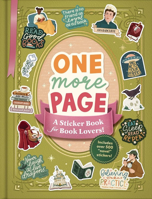 Book cover for One More Page: A Sticker Book for Book Lovers!