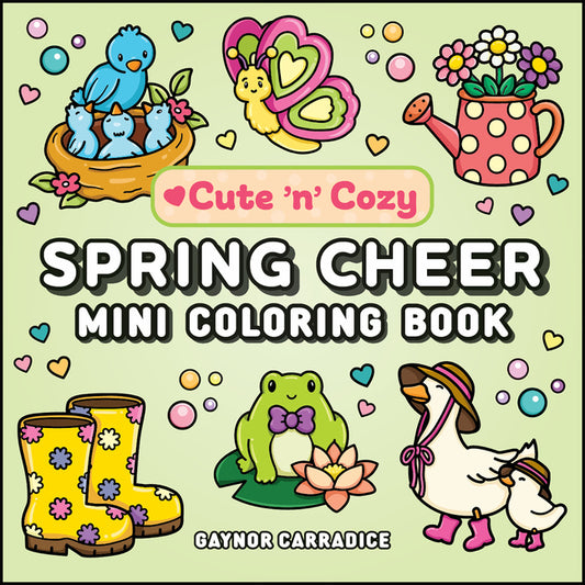 Book cover for Spring Cheer Mini Coloring Book