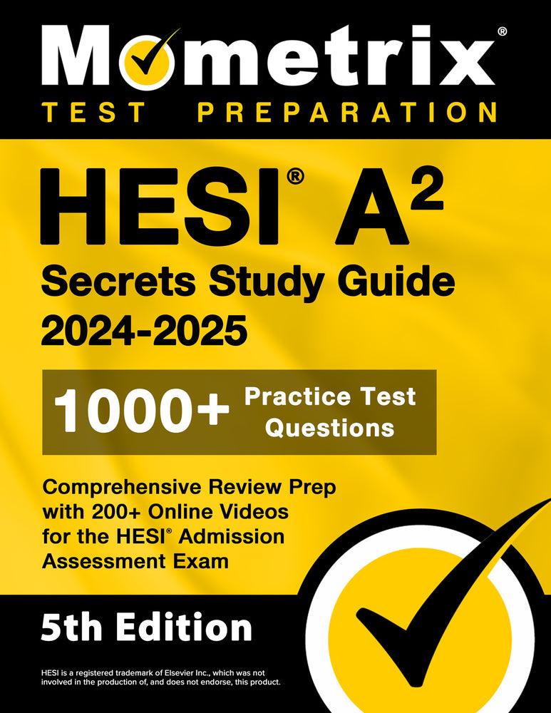Book cover for HESI A2 Secrets Study Guide: 1000+ Practice Test Questions, Comprehensive Review Prep with 200+ Online Videos for the HESI Admission Assessment Exa