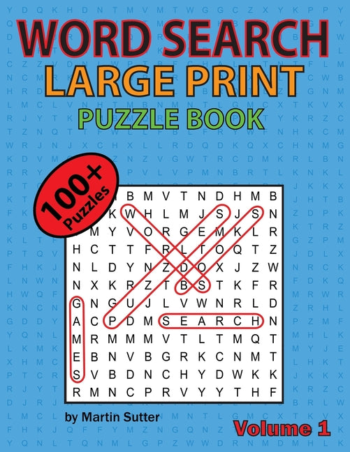 Book cover for Word Search Large Print Puzzle Book - 100 plus puzzles