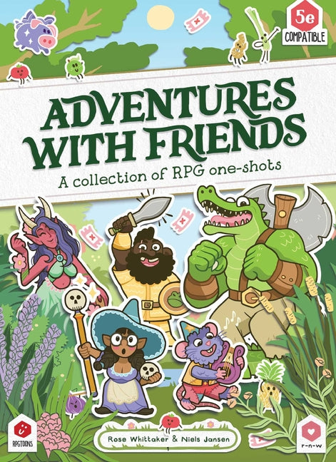 Book cover for Adventures with Friends: A Collection of RPG One-Shots