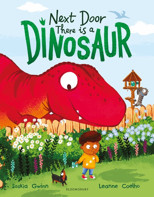 Book cover for Next Door There Is a Dinosaur: A Funny Picture Book for 3+ with Hidden Dinosaurs on Every Page