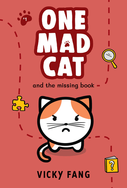 Book cover for One Mad Cat and the Missing Book