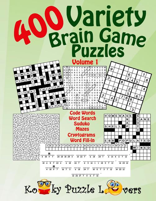 Book cover for Variety Puzzle Book, 400 Puzzles, Volume 1