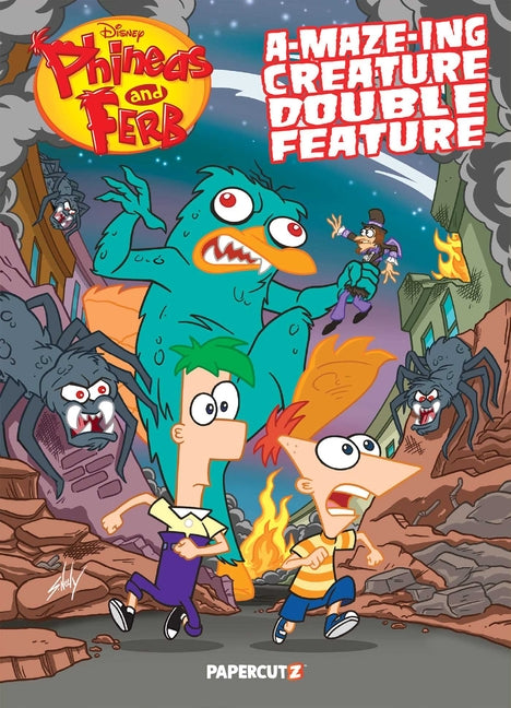 Book cover for Phineas and Ferb's A-Maze-Ing Creature Double Feature