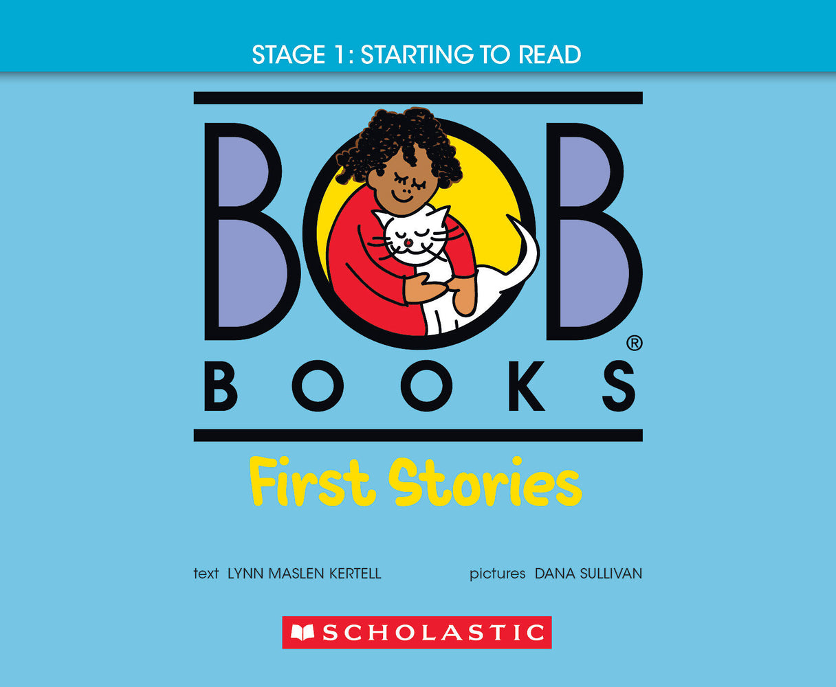 Book cover for Bob Books - First Stories Hardcover Bind-Up Phonics, Ages 4 and Up, Kindergarten (Stage 1: Starting to Read)