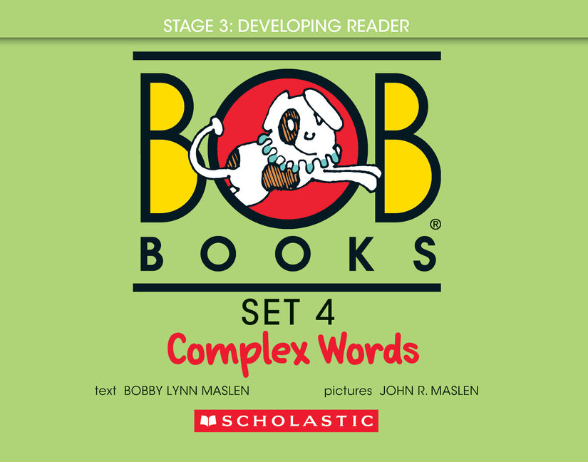 Book cover for Bob Books - Complex Words Hardcover Bind-Up Phonics, Ages 4 and Up, Kindergarten, First Grade (Stage 3: Developing Reader)