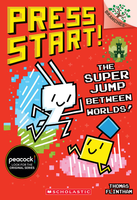 Book cover for Super Jump Between Worlds!: A Branches Book (Press Start! #17)