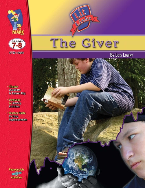Book cover for Giver, by Lois Lowry Lit Link Grades 7-8