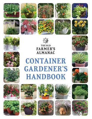 Book cover for The Old Farmer's Almanac Container Gardener's Handbook