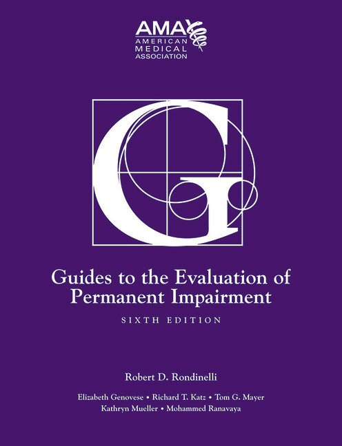 Book cover for Guides to the Evaluation of Permanent Impairment, Sixth Edition