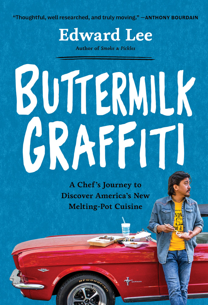 Book cover for Buttermilk Graffiti: A Chef's Journey to Discover America's New Melting-Pot Cuisine
