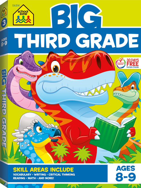 Book cover for School Zone Big Third Grade Workbook
