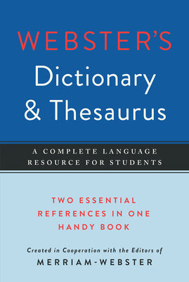 Book cover for Webster's Dictionary & Thesaurus