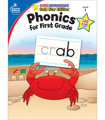 Book cover for Phonics for First Grade, Grade 1: Gold Star Edition Volume 11