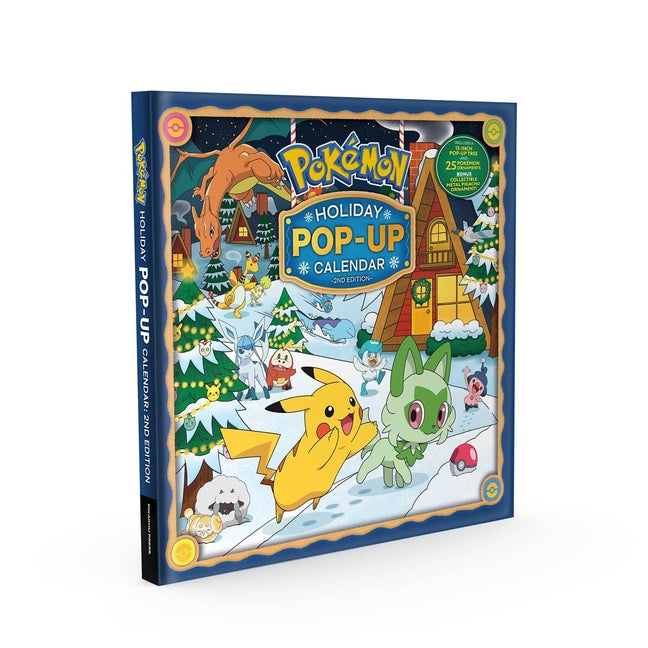 Book cover for Pokémon Holiday Advent Pop-Up Tree Calendar: Come Join Pikachu and Its Friends as They Celebrate the Holidays by the Fire!
