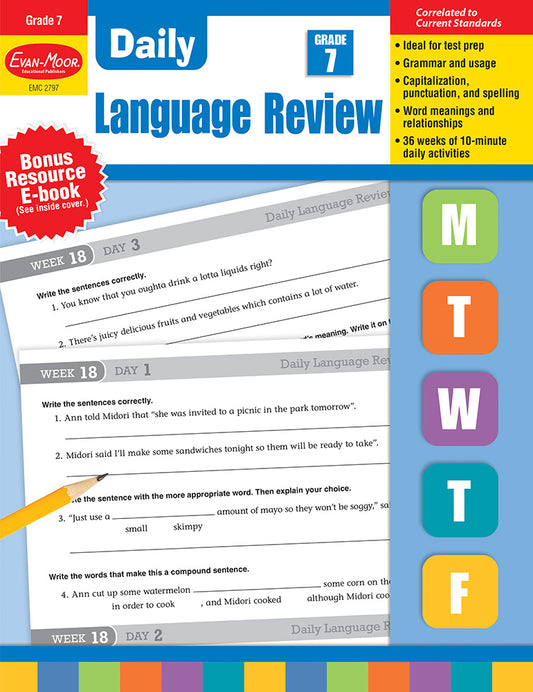 Book cover for Daily Language Review, Grade 7 Teacher Edition
