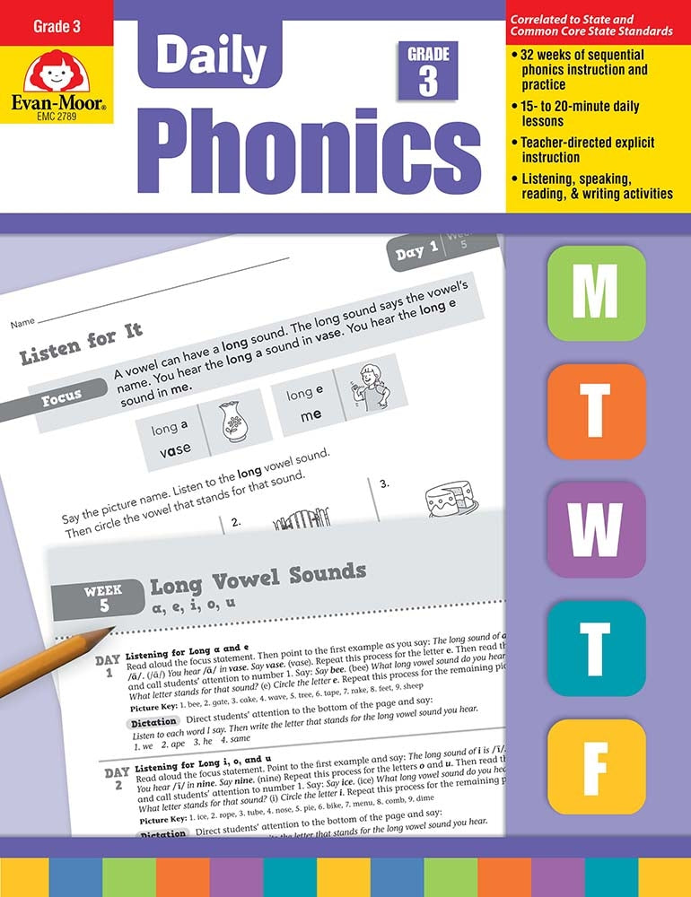 Book cover for Daily Phonics, Grade 3 Teacher Edition
