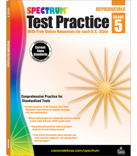 Book cover for Spectrum Test Practice, Grade 5: Volume 65