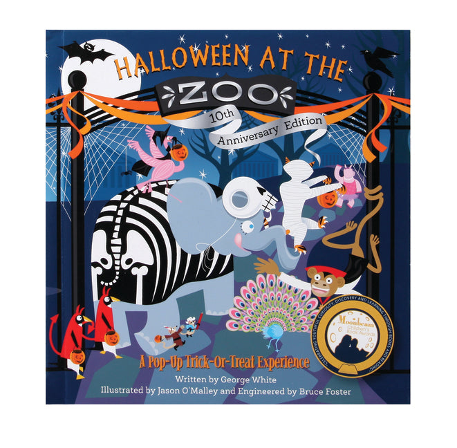 Book cover for Halloween at the Zoo 10th Anniversary Edition: A Pop-Up Trick-Or-Treat Experience (Anniversary)