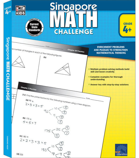 Book cover for Singapore Math Challenge, Grades 4 - 6: Volume 20