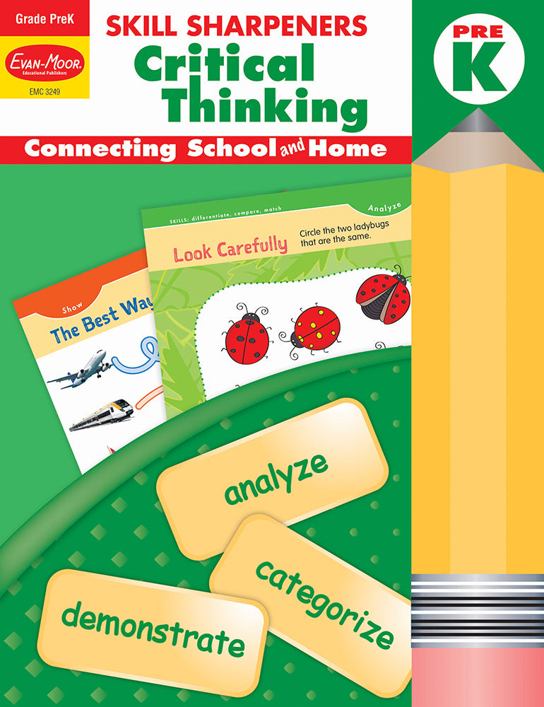 Book cover for Skill Sharpeners: Critical Thinking, Prek Workbook
