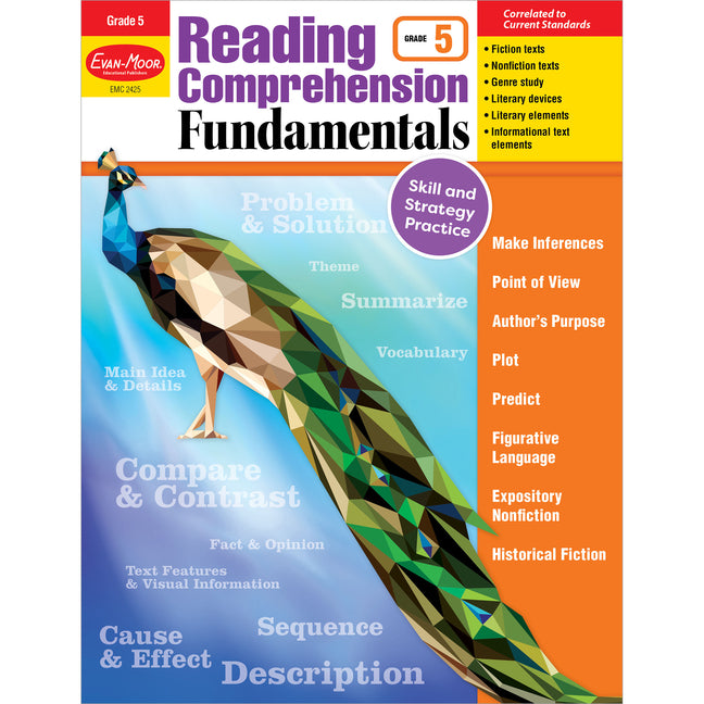 Book cover for Reading Comprehension Fundamentals, Grade 5 (Teacher)