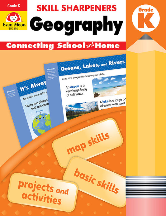 Book cover for Skill Sharpeners: Geography, Kindergarten Workbook