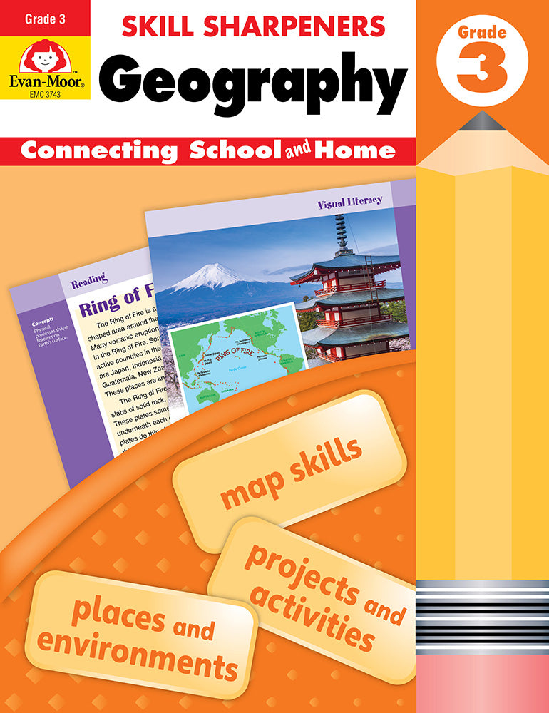 Book cover for Skill Sharpeners: Geography, Grade 3 Workbook
