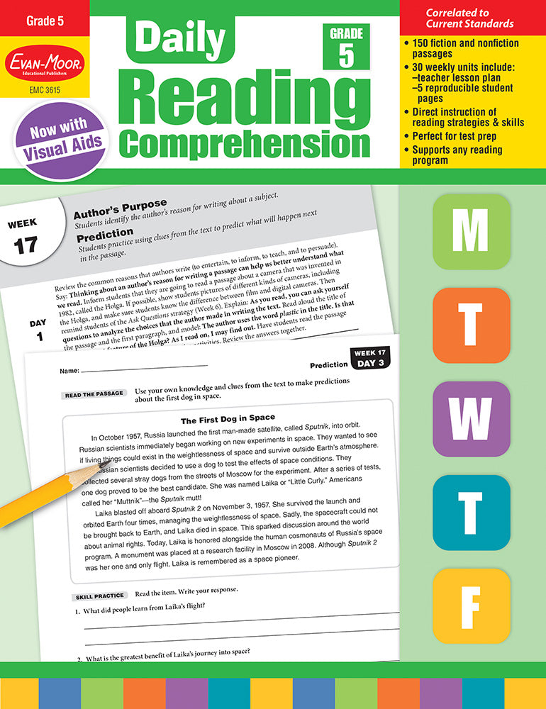 Book cover for Daily Reading Comprehension, Grade 5 Teacher Edition