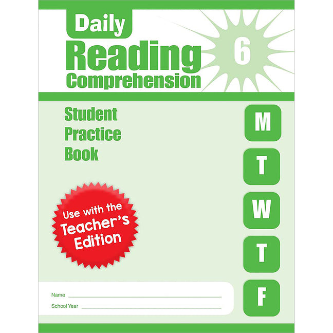 Book cover for Daily Reading Comprehension, Grade 6 Sb