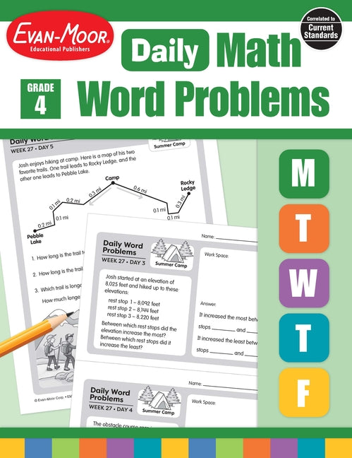 Book cover for Daily Word Problems Math, Grade 4 Teacher Edition (Teacher)