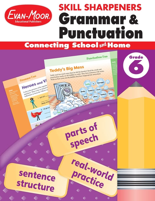 Book cover for Skill Sharpeners: Grammar & Punctuation, Grade 6 Workbook
