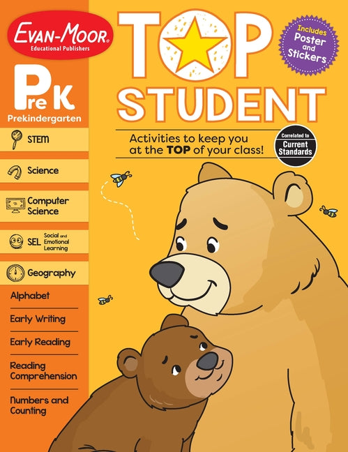 Book cover for Top Student, Pre-Kindergarten Workbook