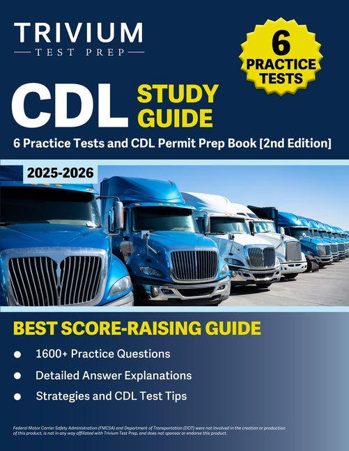 Book cover for CDL Study Guide 2025-2026: 6 Practice Tests and CDL Permit Prep Book [2nd Edition]