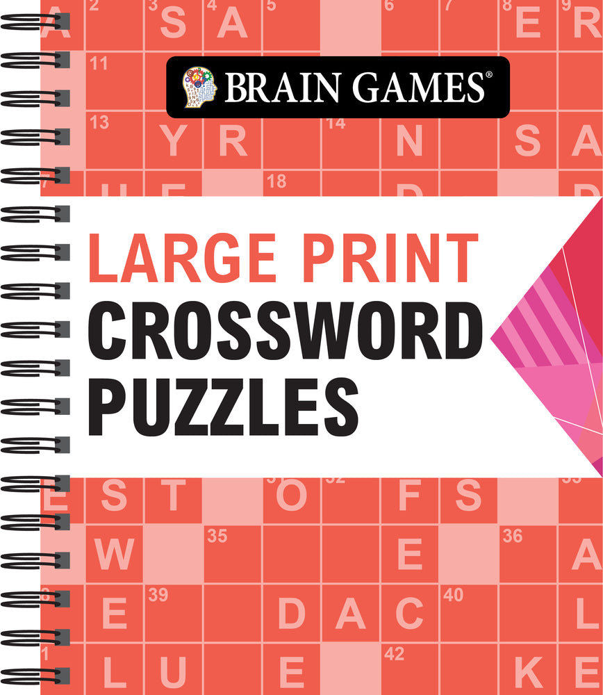 Book cover for Brain Games - Large Print Crossword Puzzles (Arrow)