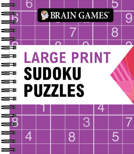 Book cover for Brain Games - Large Print Sudoku Puzzles (Arrow)