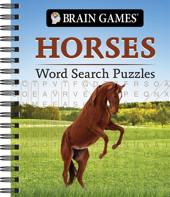Book cover for Brain Games - Horses Word Search Puzzles