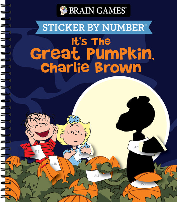 Book cover for Brain Games - Sticker by Number: It's the Great Pumpkin, Charlie Brown (Halloween)