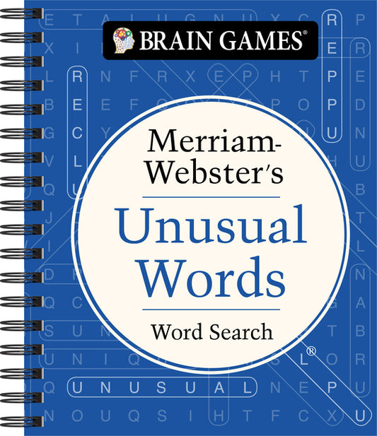 Book cover for Brain Games - Merriam-Webster's Unusual Words Word Search
