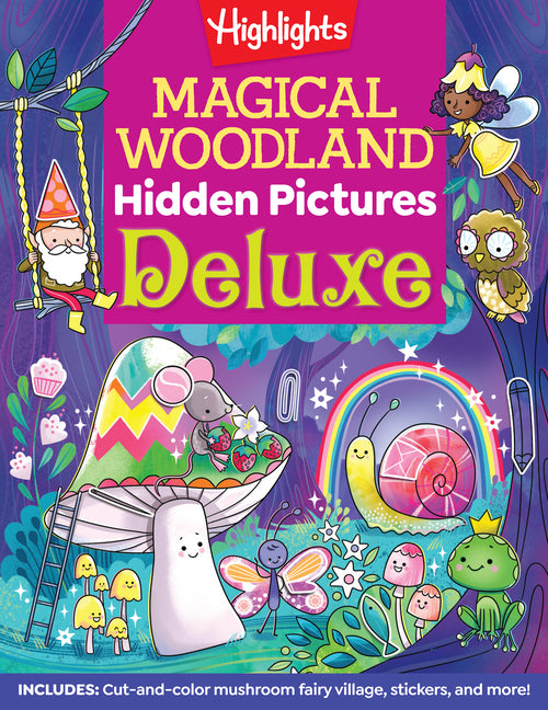 Book cover for Magical Woodland Hidden Pictures Deluxe: 96 Pages of Magical Recipes, Crafts, Forest Puzzles and Stickers, Search for Mushrooms, Gnomes, Woodland Anim