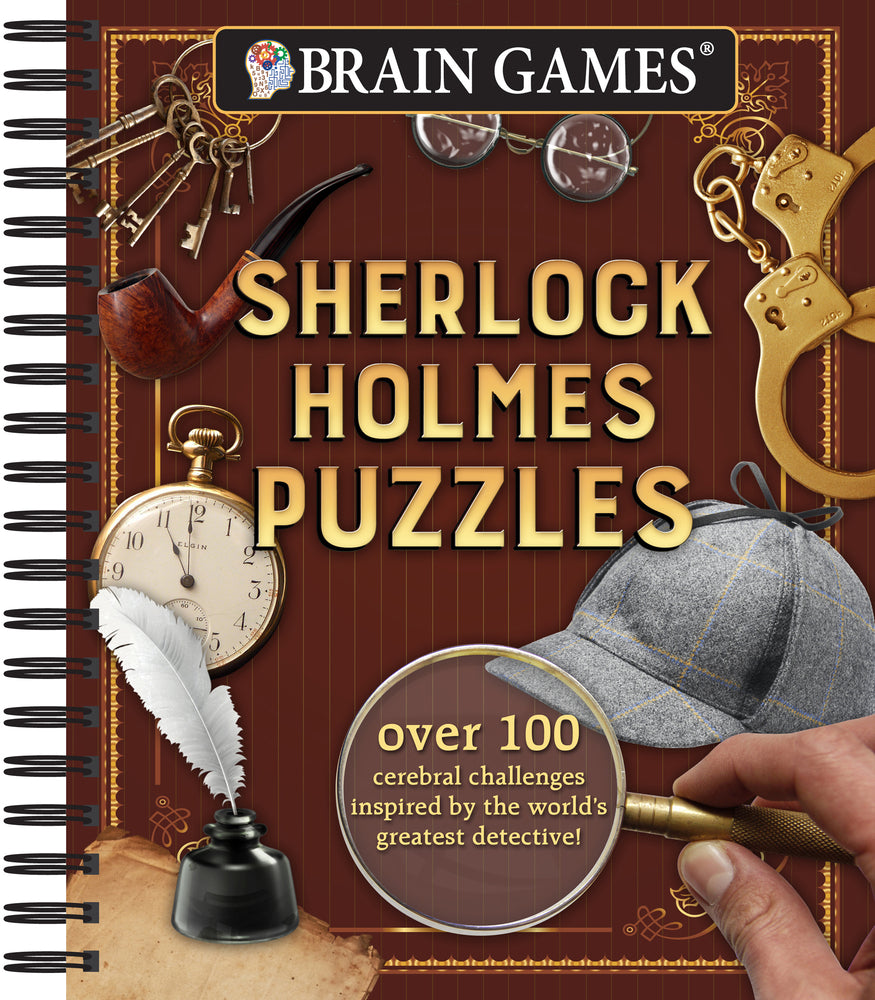 Book cover for Brain Games - Sherlock Holmes Puzzles (#1): Over 100 Cerebral Challenges Inspired by the World's Greatest Detective! Volume 1