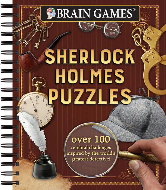 Book cover for Brain Games - Sherlock Holmes Puzzles (#1): Over 100 Cerebral Challenges Inspired by the World's Greatest Detective! Volume 1