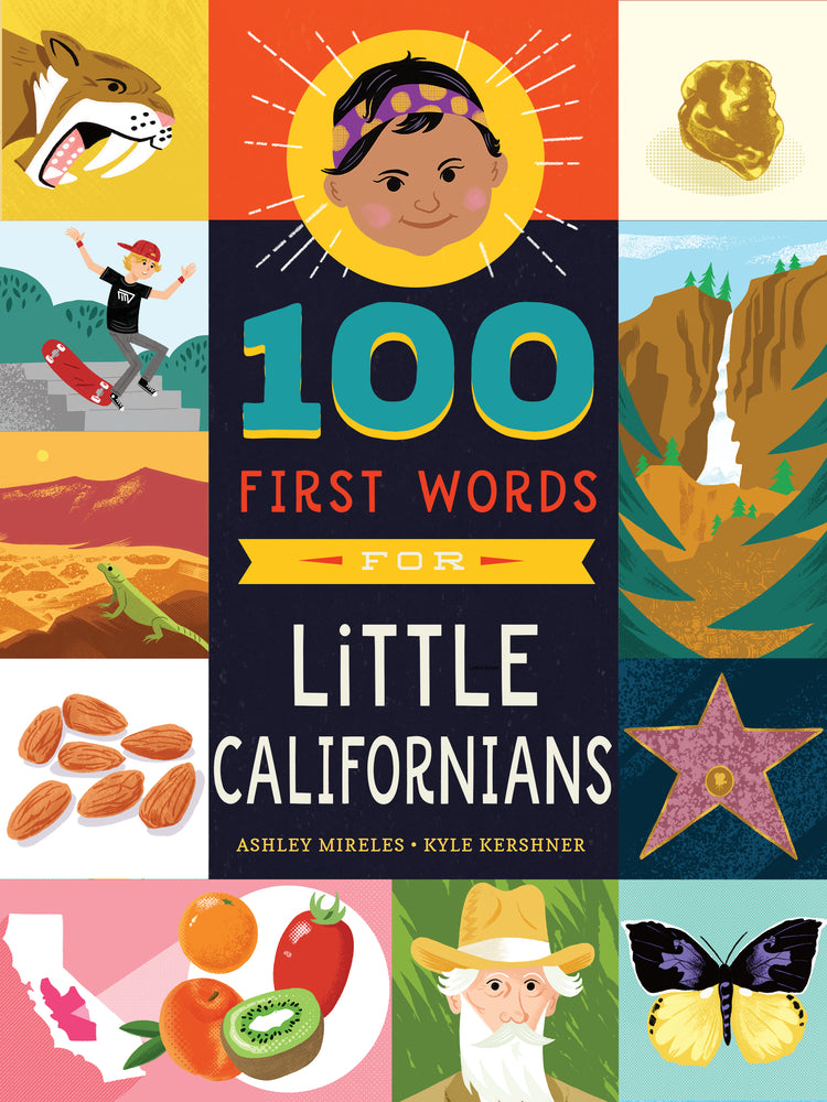 Book cover for 100 First Words for Little Californians